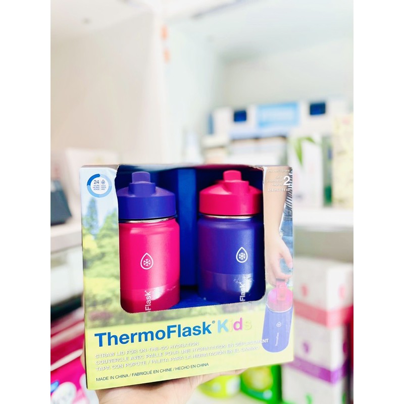 🏳️‍🌈Bình giữ nhiệt trẻ em nhập khẩu Mỹ -Thermo Flask Kids 414ml- Hàng chính hãng Thermoflask🏳️‍🌈