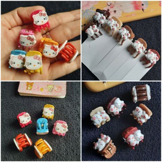 Túi 6 kẹp tóc nhí cho bé 1cm (kitty/gấu)