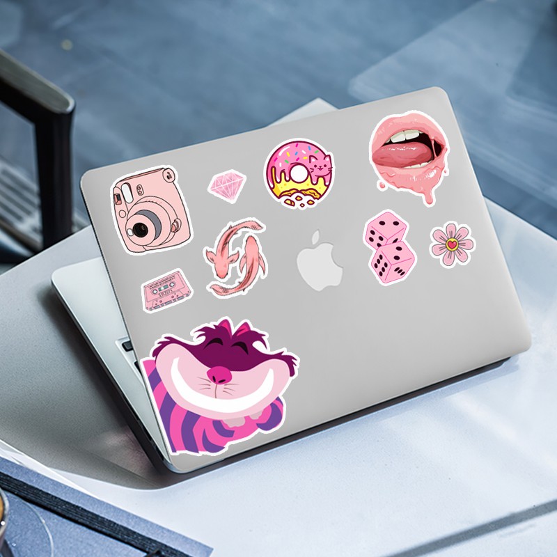 [Xưởng Bán Sỉ Sticker ] Set 50 Sticker Chủ Đề Hồng Pastel Dán Nón Bảo Hiểm Bán Buôn Bán Sỉ Từ 10 Bộ