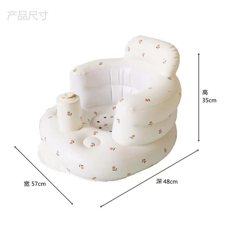 Ghế hơi tập ngồi cao cấp Playing họa tiết Gấu / Tulip / Oliu nội địa Trung