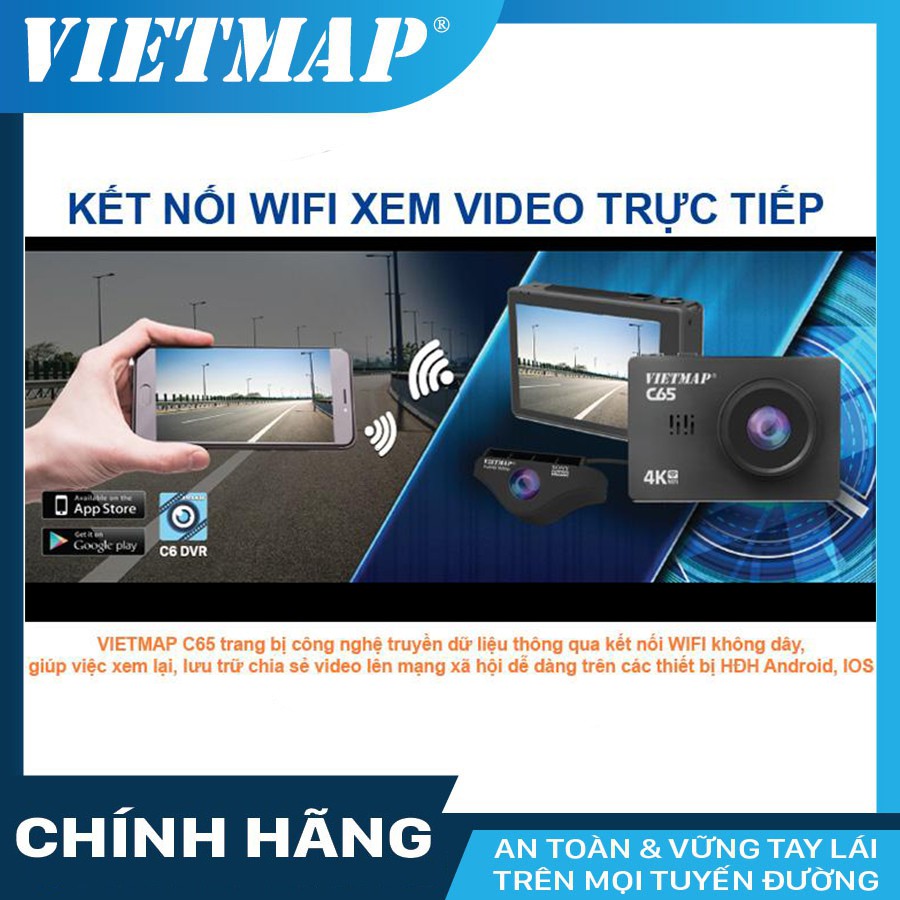 Camera hành trình VIETMAP C65 cho xe ô tô + thẻ nhớ 32/64GB Class 10