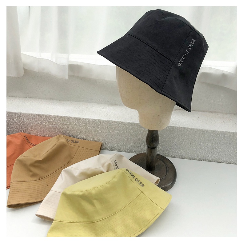 Nón Bucket In Chữ Phong Cách Hàn Quốc Cổ Điển Dễ Phối Đồ Cho Nữ