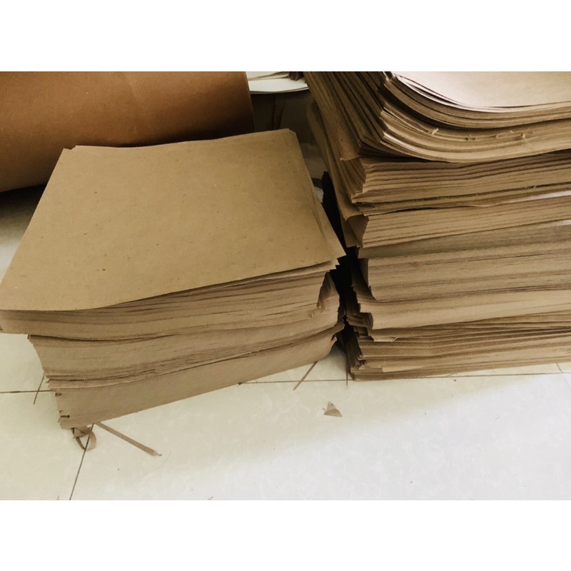 Chuẩn loại 1, 1 tờ giấy kraft, giấy xi măng gói giò hàng Nhật xịn không rách