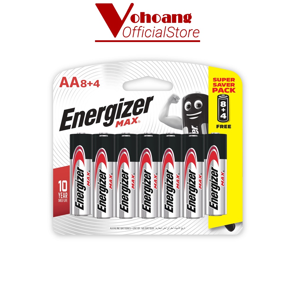 Pin AA Energizer Alkaline chống chảy E91 - 8 pin tặng kèm 4 pin free