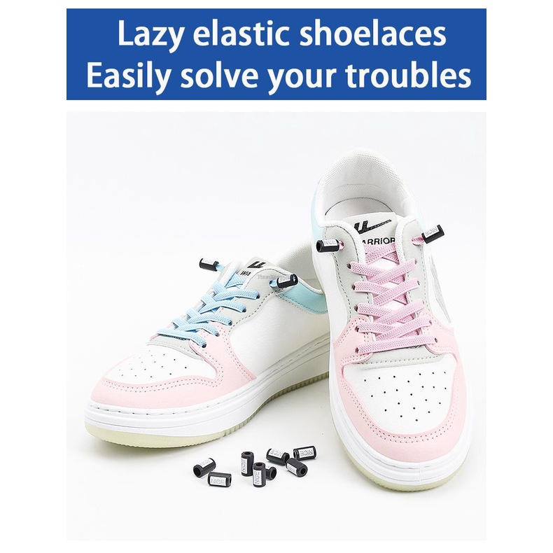Dây Giày Thể Thao Không Cần Buộc Co Giãn Thời Trang Cho Trẻ Em Và Người Lớn