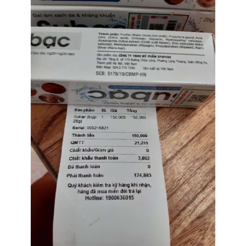 ✅ KEM BÔI DA SU BẠC 25G