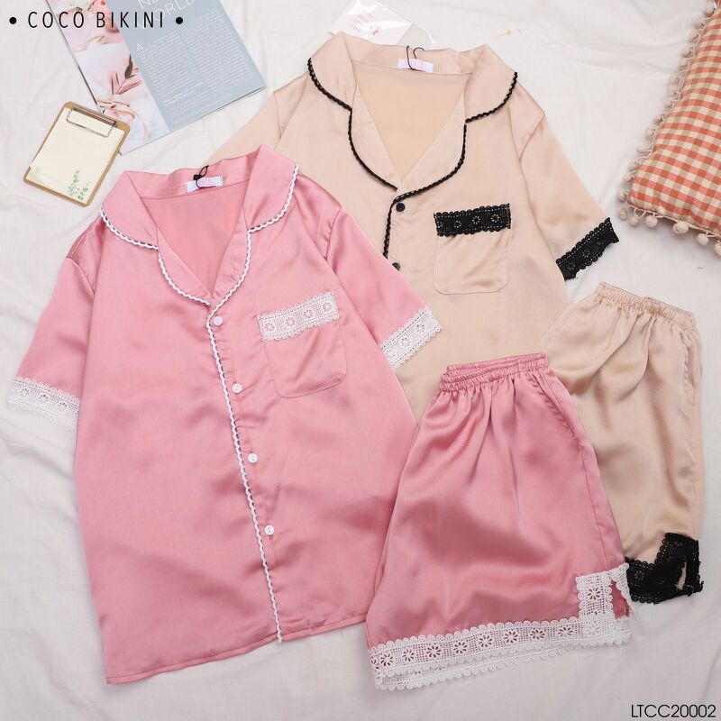 𝑪𝑶𝑪𝑶 𝑩𝑰𝑲𝑰𝑵𝑰 Bộ Đồ Ngủ - Đồ Mặc Nhà Lụa Satin ( LTCC20002 ) | BigBuy360 - bigbuy360.vn