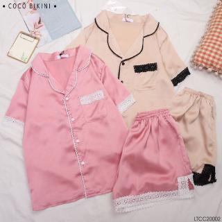 𝑪𝑶𝑪𝑶 𝑩𝑰𝑲𝑰𝑵𝑰 Bộ Đồ Ngủ - Đồ Mặc Nhà Lụa Satin ( LTCC20002 )