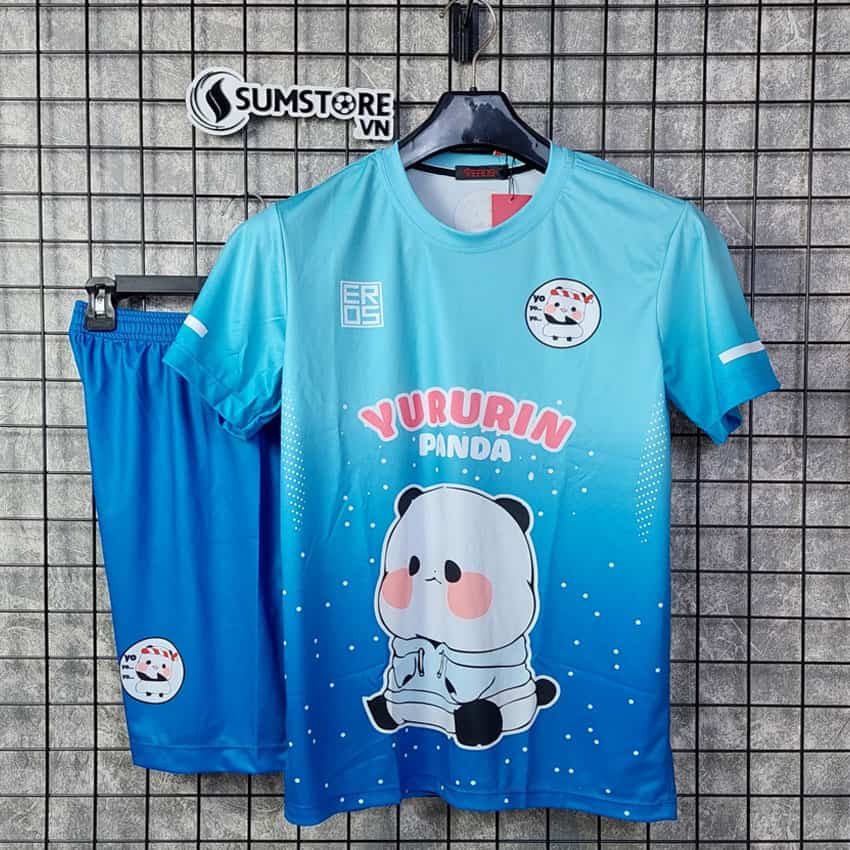Áo Đá Bóng Nam Nữ Độc Lạ Cực Dễ Thương – Yururin Xanh - Áo Bóng Đá Thể Thao Nam Nữ Cao Cấp Mới