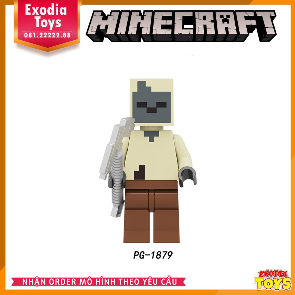 Xếp hình Minifigure nhân vật trò chơi Minecraft - Đồ Chơi Lắp Ghép Sáng Tạo - POGO PG8214