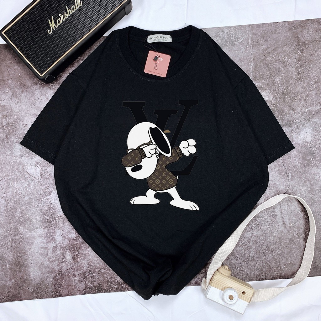 - Áo thun tay ngắn Be Yourself unisex size M L XL - SNOOPY