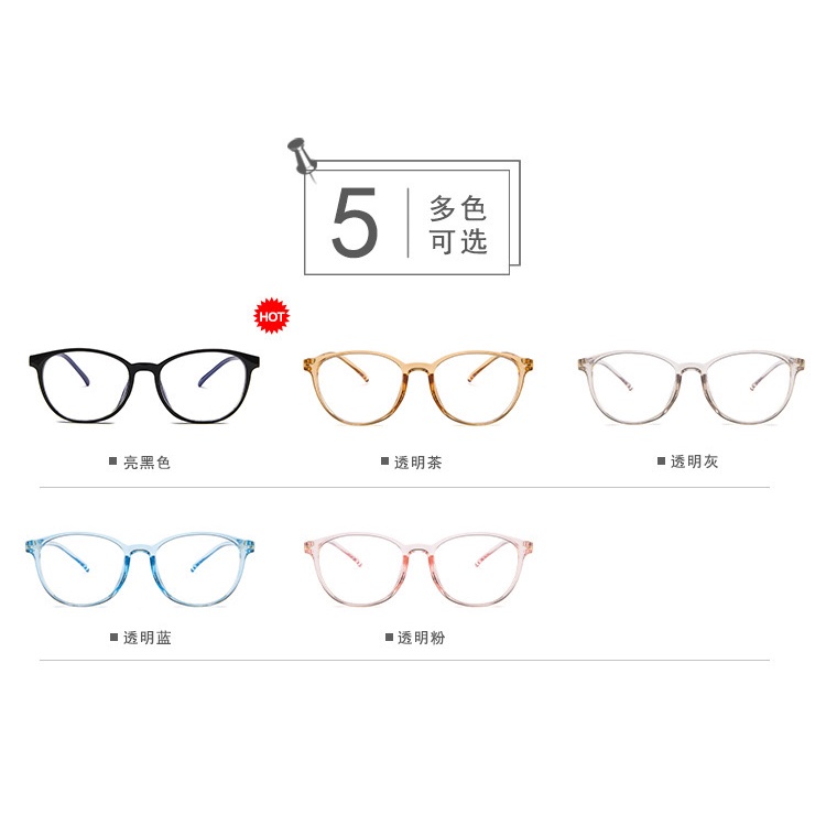 Mắt Kính Gọng Tròn Chống Tia Sáng Xanh Phong Cách Hàn Quốc Sang Trọng