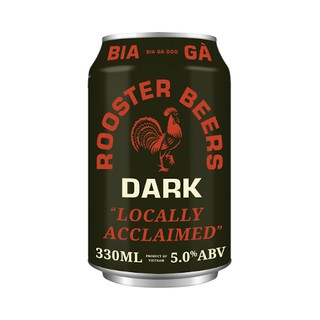 Lon Bia Rooster Dark (Bia gà đen) 5% (330ml)
