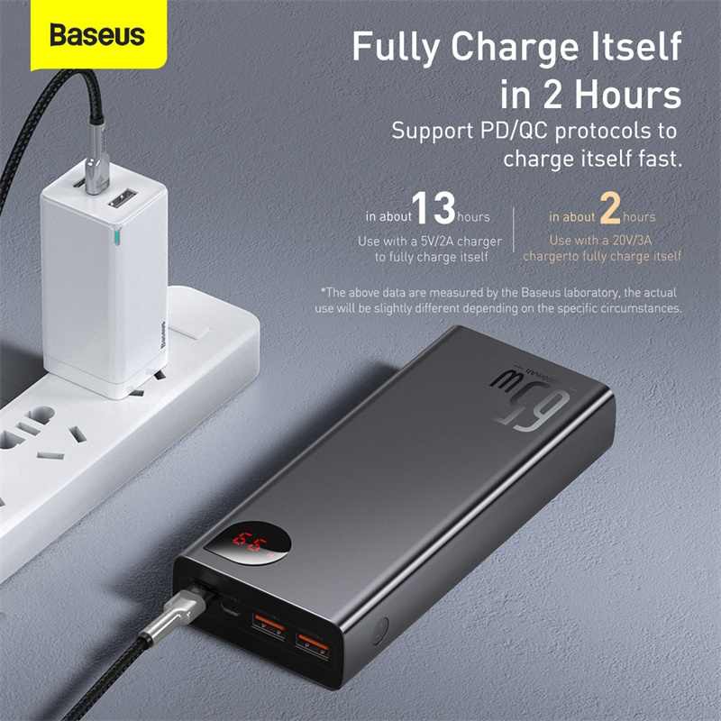 Pin sạc dự phòng Baseus Adaman Digital Display Quick Charge Power Bank 20000mAh 65W