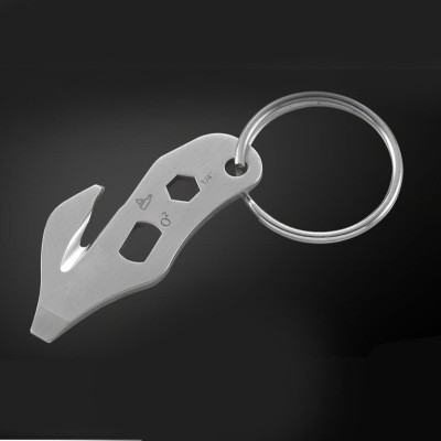 EDC móc khóa đa năng 5 trong 1, dụng cụ đa năng  cho hoạt động cắm trại ngoài trời, cắt dây cứu nạ