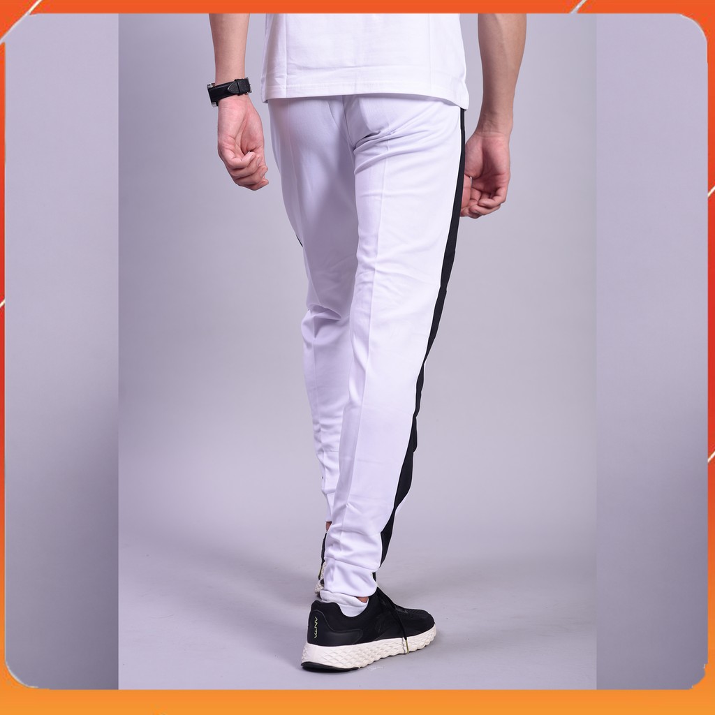 Quần Jogger Nam 1 Sọc, Ống Bo (Đen Sọc Trắng, Trắng Sọc Đen) Phong Cách Thể Thao