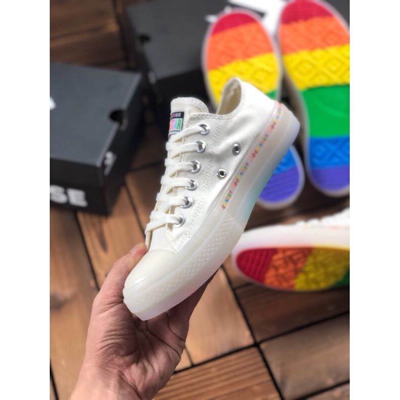 【Bắn thật】Converse Chuck Taylor All Star Glow 1970s OX low canvas canvas giày nam và nữ 165613C