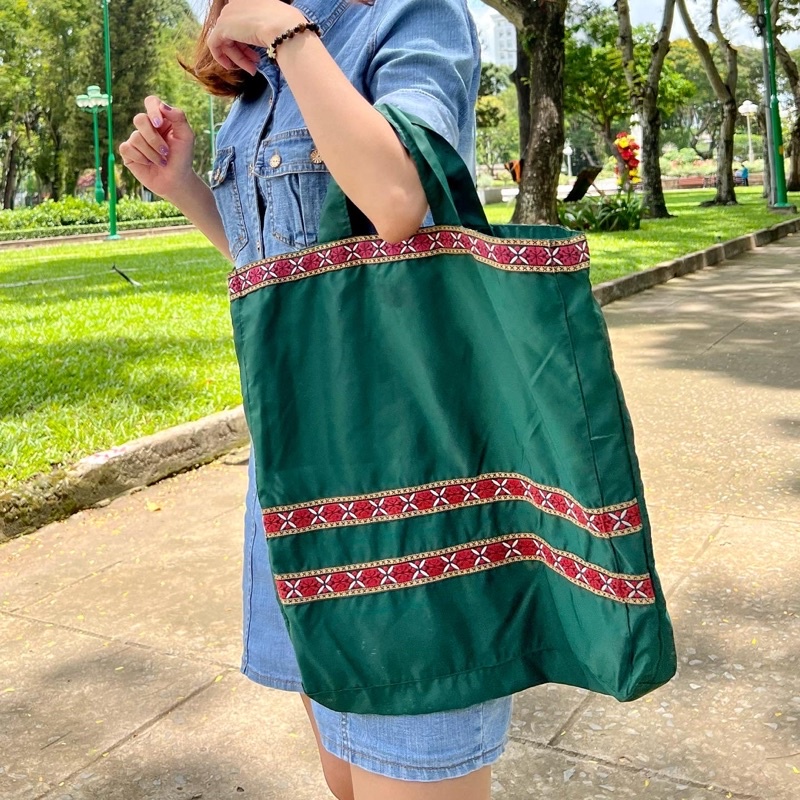 TÚI SI DÙ XANH LÁ THỔ CẨM