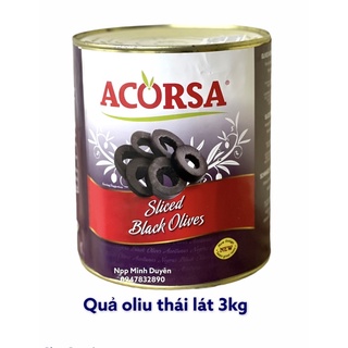 Quả oliu đen thái lát 3kg