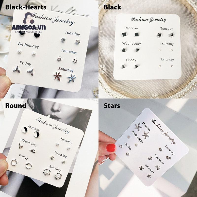 Bộ Bông Tai Ngọc Trai Thời Trang Đơn Giản Cho Nữ 925