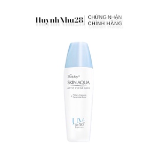 Kem Chống Nắng Skin Aqua Nắp Xanh Cho DA MỤN Acne Clear White - Kcn Sunplay Rohto Nhật Dưỡng Ẩm Da Mụn Da Nhạy Cảm Dezy