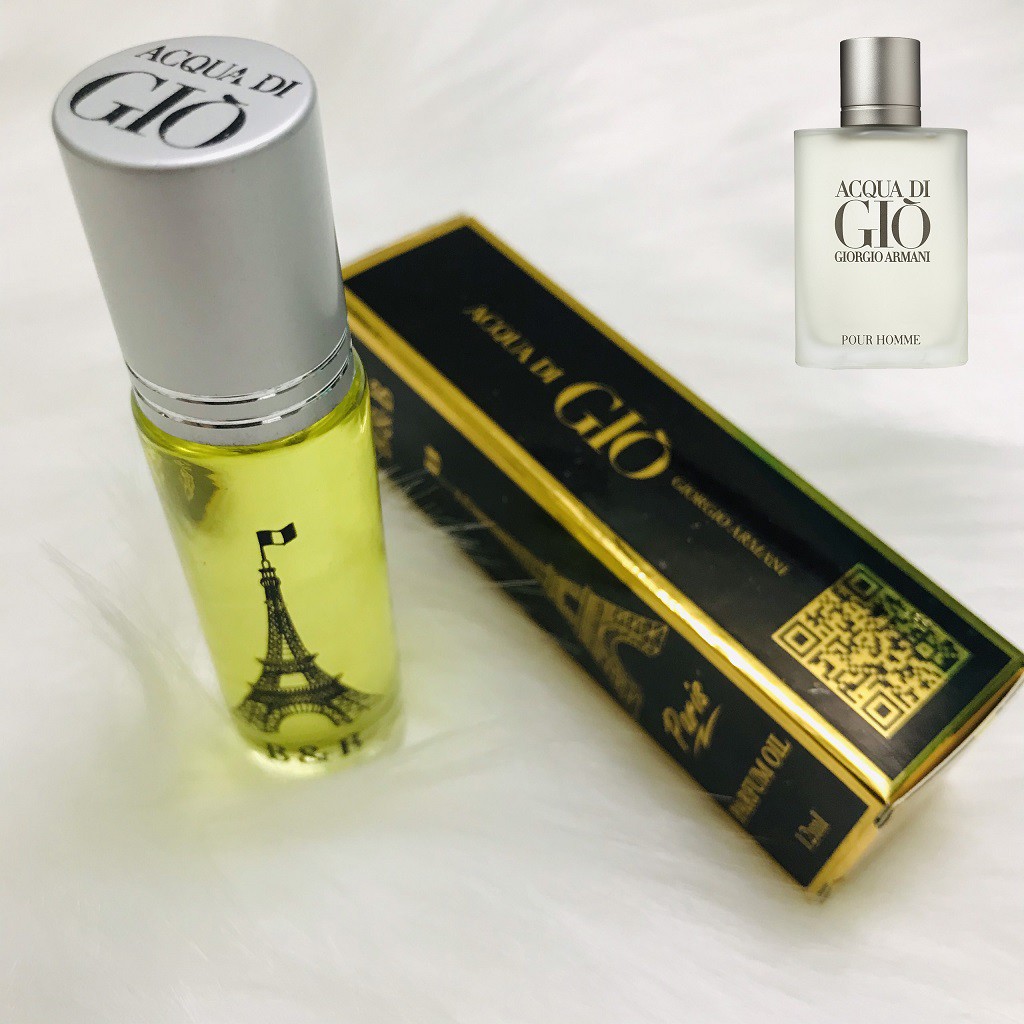 Tinh dầu nước hoa nam BB Aqua di Giò dạng lăn 12ml, lưu hương 24 tiếng - PHP