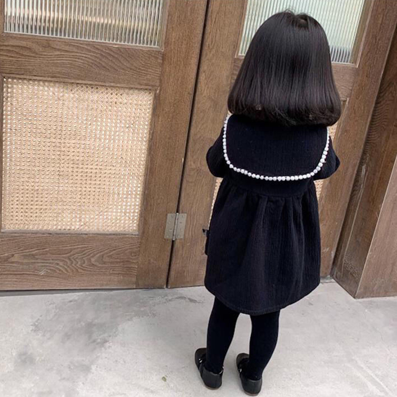 Đầm Tay Dài Chất Cotton Thiết Kế Đáng Yêu Cho Bé Gái