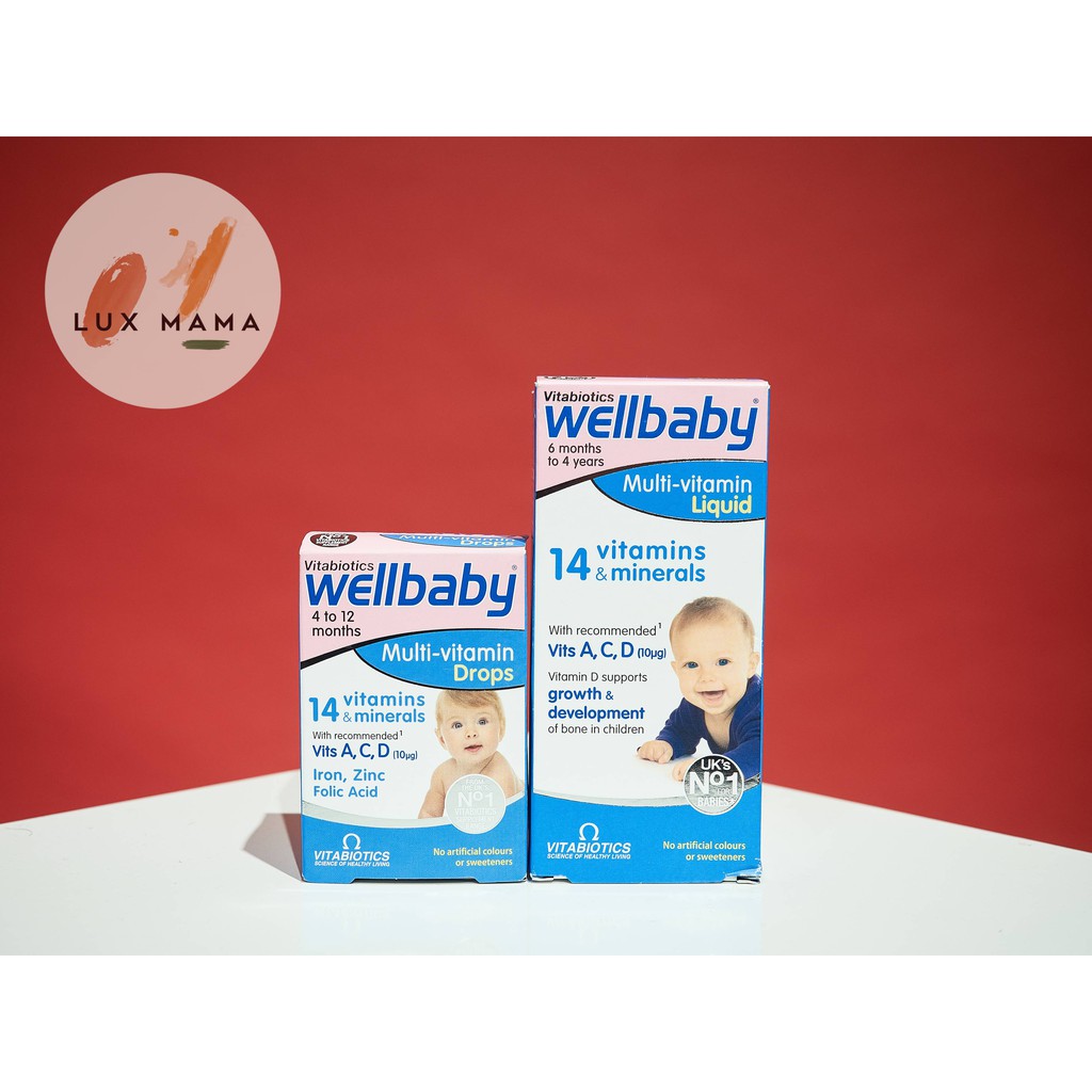 [ Date 2023-CHÍNH HÃNG UK] Vitamin tổng hợp Wellbaby Multi-vitamin cho bé từ 6 tháng đến 4 tuổi