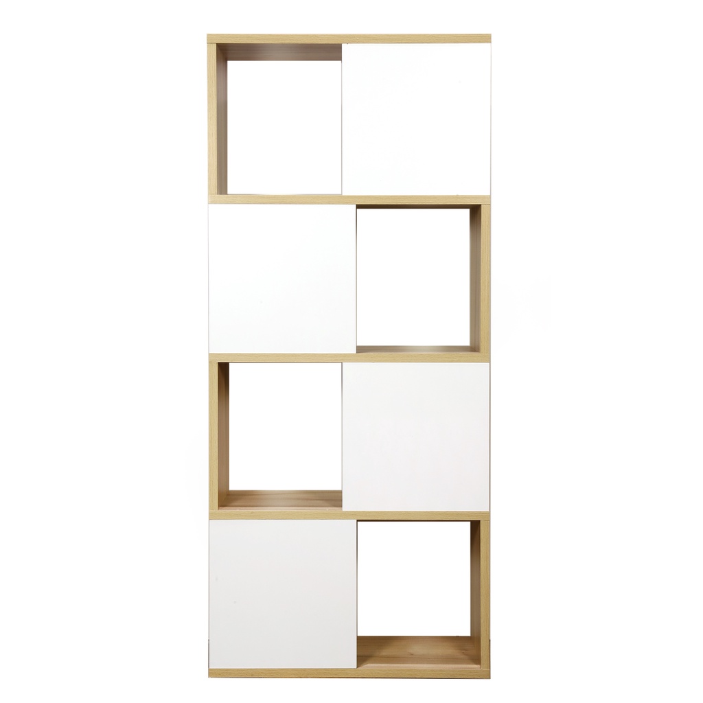 HomeBase FURDINI Kệ gỗ ép có 10 ngăn đựng đồ ROMA Thái Lan W80xH180-xD30cm màu trắng