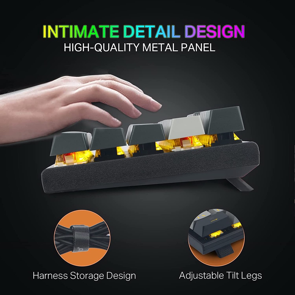 Bàn phím cơ chính hãng E-YOOSO Z11 60% Mini Cơ Bàn 61 Phím Có HOTSWAP, Dây Cáp Có Thể Tháo Rời, di Động Dành Cho Du Lịch