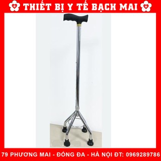 Gậy Tập Đi - Gậy Chống 3, 4 Chân Lucass Cho Người Già [Chỉnh Cao Thấp Được]