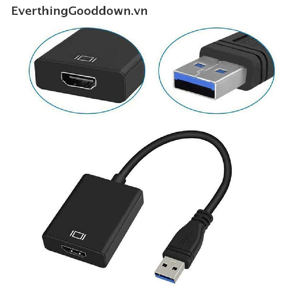 Bộ ChuyểN ĐổI Âm Thanh / Video USB 3.0 Sang Vga Cho Windows 7 / 8 / 10 PC 1080P