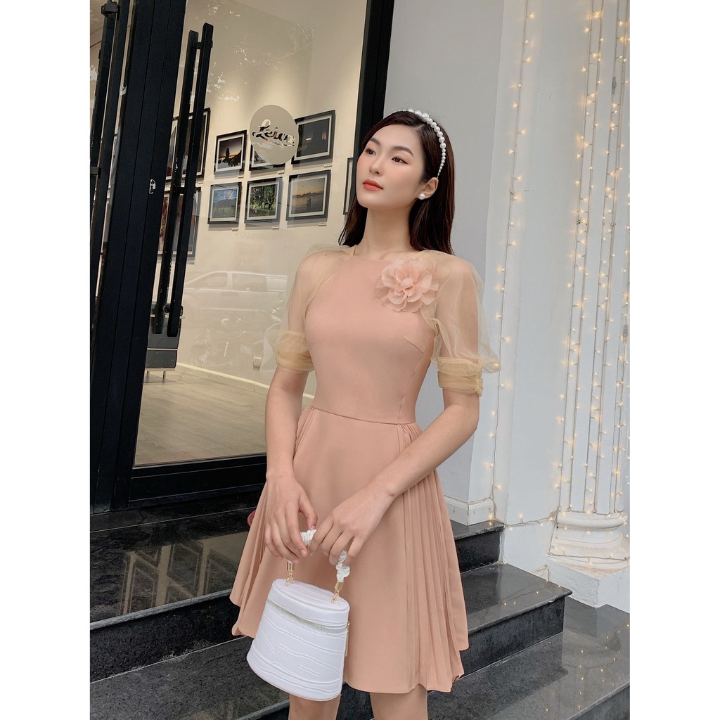 Váy thiết kế hồng đất - thiết kế Flane ( SALE 50%).