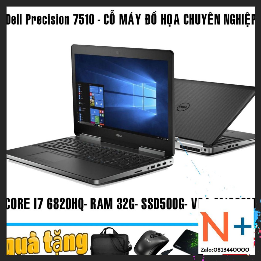 Dell Precision 7510 - máy trạm đồ họa cao cấp mỏng nhẹ cao cấp, bh 24th