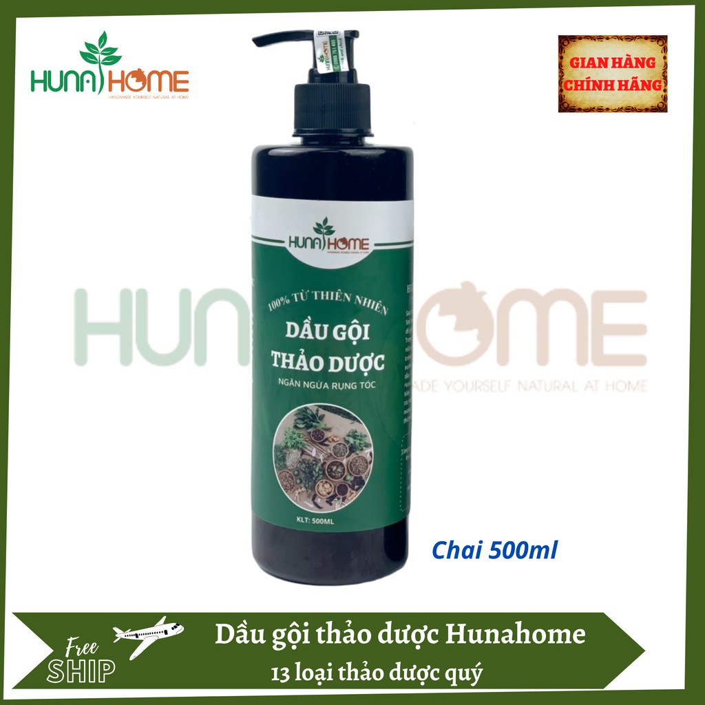 Dầu gội thảo dược Huna's Home - ngừa rụng tóc hiệu quả ( chai 500ml)