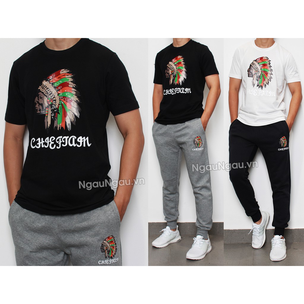 Quần Jogger thun da cá in hình thổ dân form unisex nam nữ mặc được có big size 110kg style Hàn Quốc-6079 | BigBuy360 - bigbuy360.vn