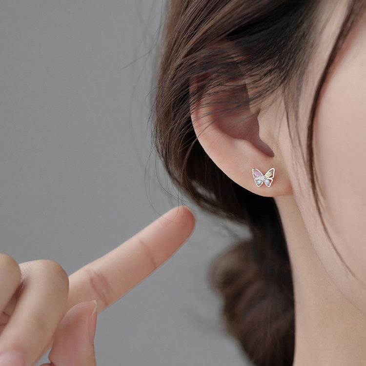 Bông Tai Mạ Bạc 925 Hình Bướm Thời Trang Mùa Hè Dành Cho Nữ