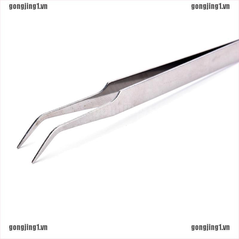 Set 2  Nhíp hỗ trợ nối lông mi Giả Bằng Thép Không Gỉ DIY Dụng cụ làm móng tay