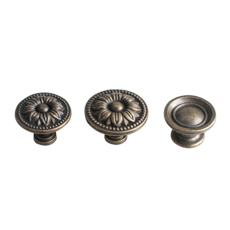 Set 5 Tay Nắm Ngăn Kéo Tủ Bằng Hợp Kim Kẽm Phong Cách Vintage