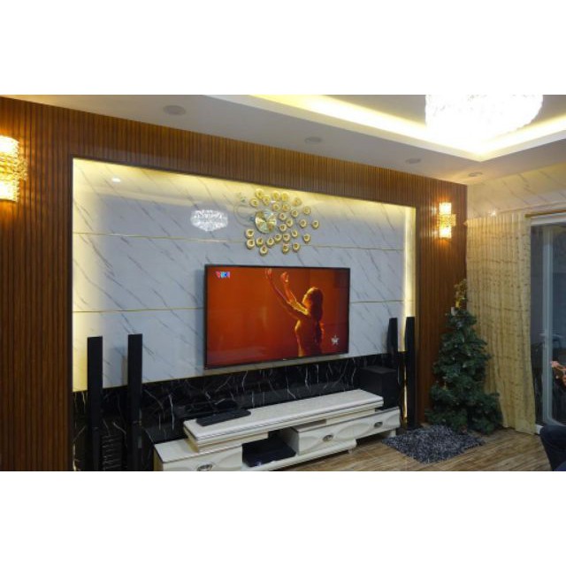 Tấm PVC vân đá  Ốp tường, phòng trang trí không gian siêu đẹp