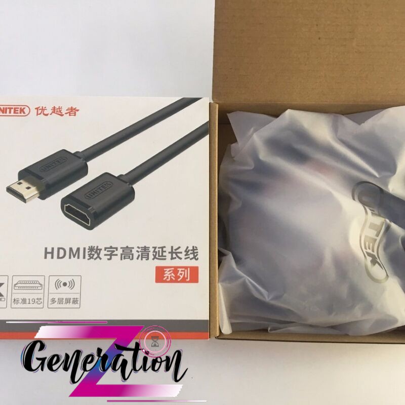 Cáp HDMI nối dài Unitek 1m Y-C164K - Chính hãng Unitek