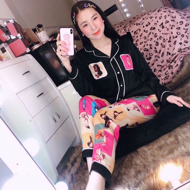 Pjzama lụa satin