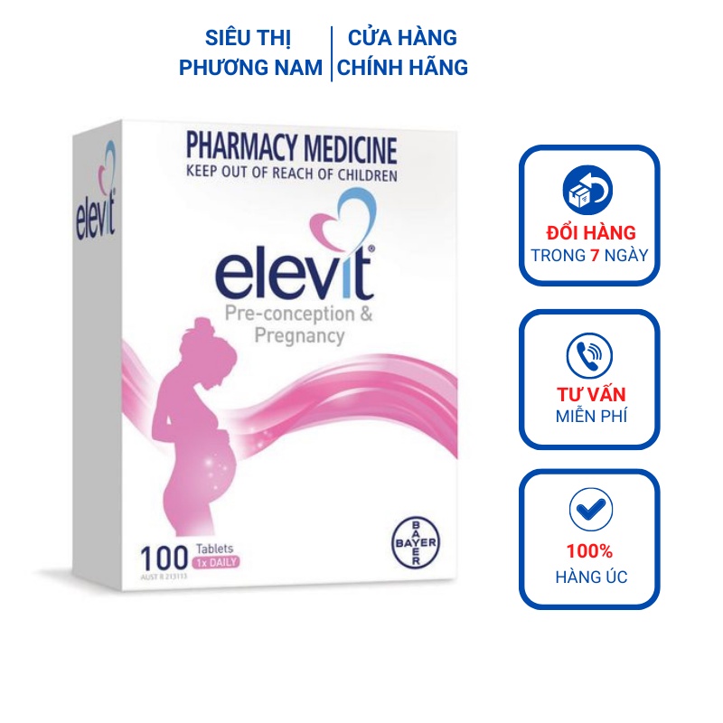 Vitamin Tổng Hợp Elevit Cho Bà Bầu 100 Viên