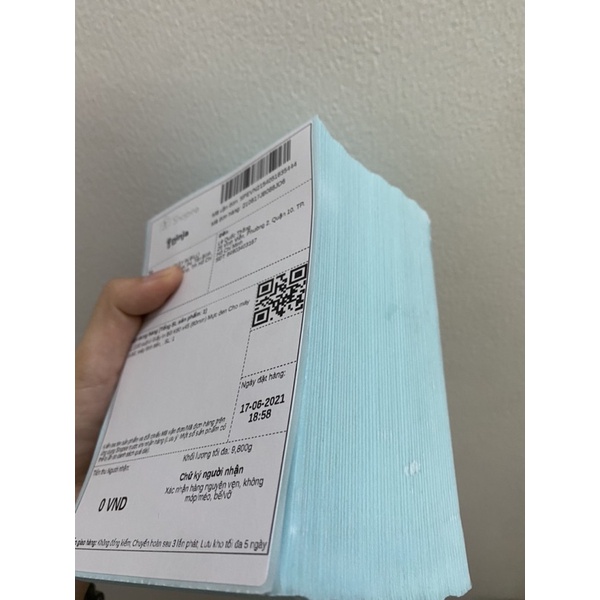 500 tờ giấy A6 in đơn hàng TMĐT Shopee và Nhãn tem vận chuyển size 100x150 mm 10x15 cm