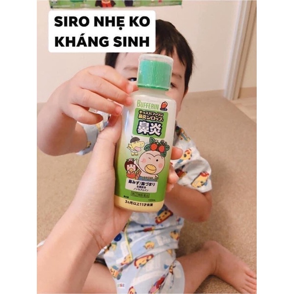 Siro Bufferin Thảo Dược Giảm Nghẹt Mũi Cho Bé Từ 3 Tháng Đến Dưới 11 Tuổi Nhật Bản
