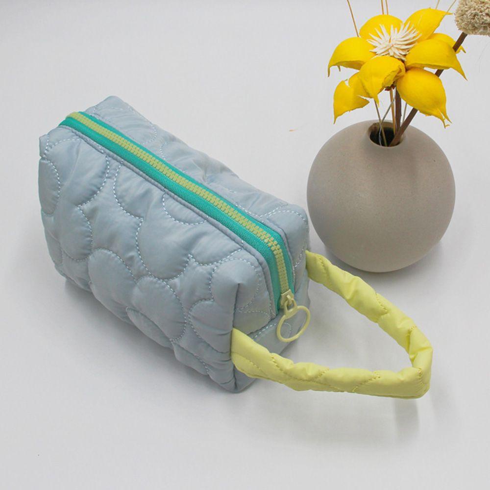 MIHAN1 Túi Đựng Mỹ Phẩm Cỡ Lớn Đa Năng Họa Tiết Sọc Caro Ốp