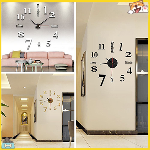Đồng hồ dán tường DIY thời trang