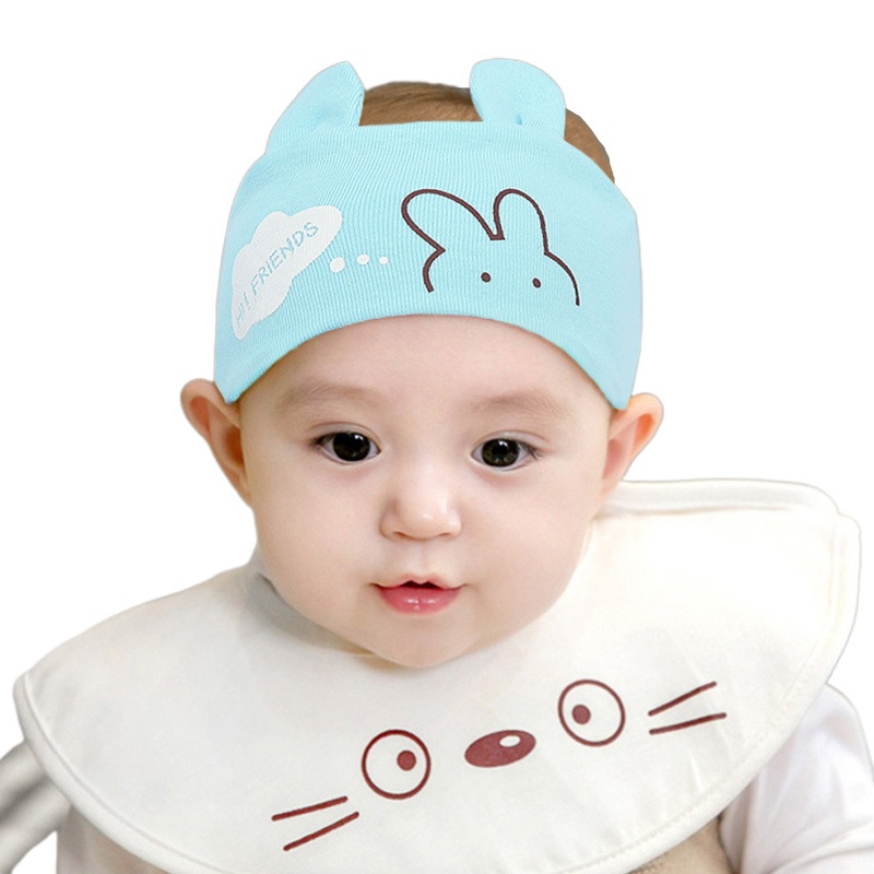 Mũ Beanie Hở Chóp Co Giãn In Họa Tiết Thỏ / Gấu Hoạt Hình Dễ Thương Cho Bé Sơ Sinh