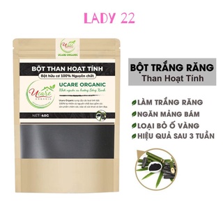 Bột Than Tre Hoạt Tính Trắng Răng Hữu Cơ UCARE ,Bột Đánh Răng Than Hoạt Tính