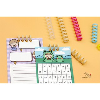 SET 2c Thanh còng nhựa làm sổ DIY 30 lỗ BINDER